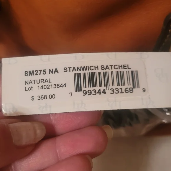 Dooney & Bourke Stanwich Natural Leather Satchel - Picture 6 of 12